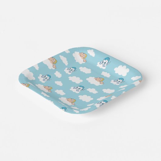 Baby Hercules and Pegasus Cloud Pattern Paper Plat Pappteller (Gewinkelt)