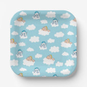 Baby Hercules and Pegasus Cloud Pattern Paper Plat Pappteller (Vorderseite)