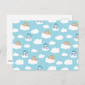 Baby Hercules and Pegasus Cloud Pattern Postcard Postkarte (Vorne/Hinten)