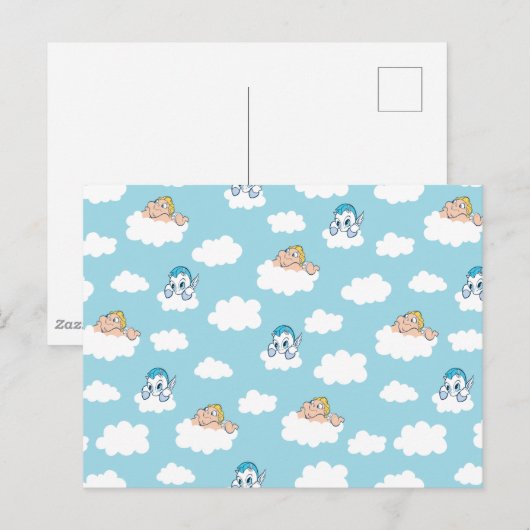 Baby Hercules and Pegasus Cloud Pattern Postcard Postkarte (Vorne/Hinten)