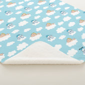 Baby Hercules and Pegasus Cloud Pattern Sherpa Bla Sherpadecke (3/4)