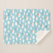 Baby Hercules and Pegasus Cloud Pattern Sherpa Bla Sherpadecke (Vorderseite (Horizontal))