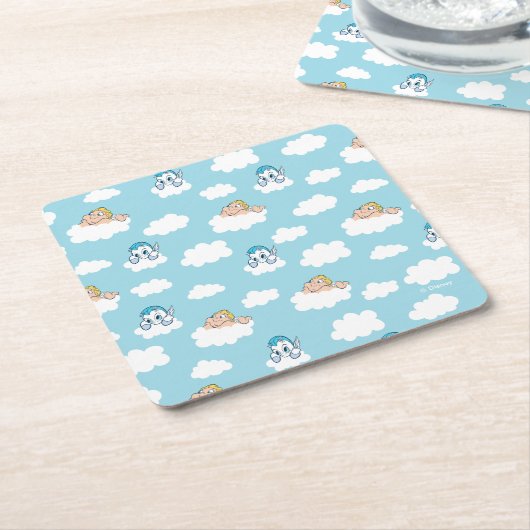Baby Hercules and Pegasus Cloud Pattern Square Pap Rechteckiger Pappuntersetzer (angewinkelt)