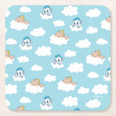 Baby Hercules and Pegasus Cloud Pattern Square Pap Rechteckiger Pappuntersetzer (Vorderseite)