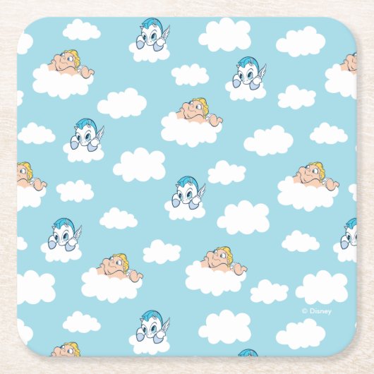 Baby Hercules and Pegasus Cloud Pattern Square Pap Rechteckiger Pappuntersetzer (Vorderseite)
