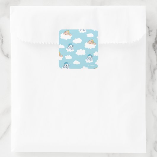 Baby Hercules and Pegasus Cloud Pattern Square Sti Quadratischer Aufkleber (Tasche)