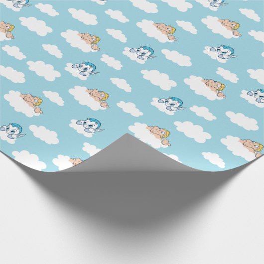 Baby Hercules and Pegasus Cloud Pattern Wrapping P Geschenkpapier (Ecke)