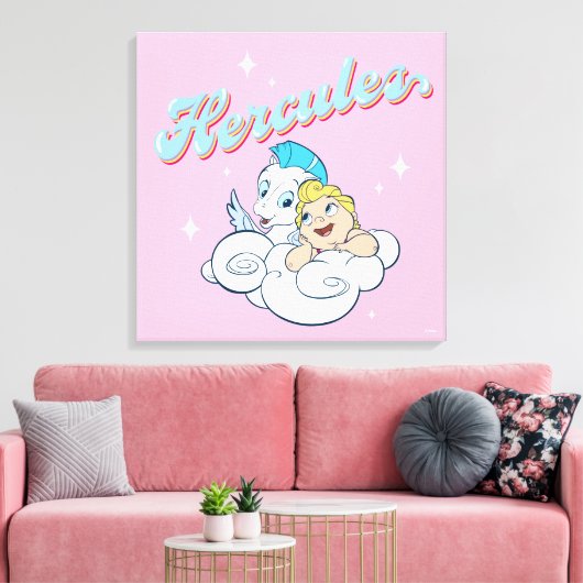 Baby Hercules and Pegasus on a Cloud Canvas Print Leinwanddruck (Insitu (Wohnzimmer))