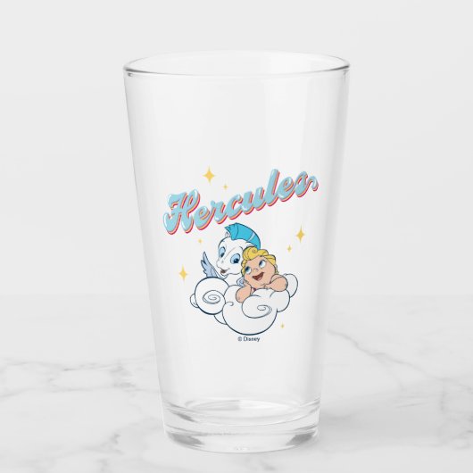 Baby Hercules and Pegasus on a Cloud Glass Glas (Vorderseite)