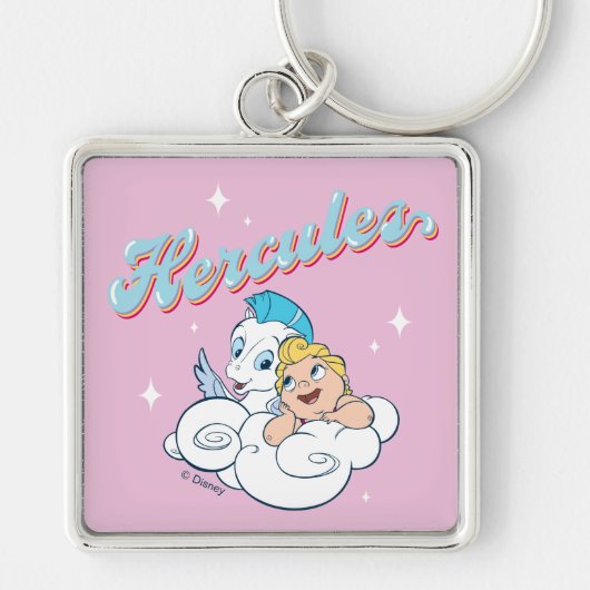 Baby Hercules and Pegasus on a Cloud Keychain Schlüsselanhänger (Vorne)