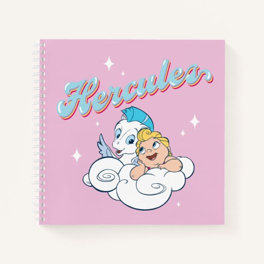Baby Hercules and Pegasus on a Cloud Notebook Notizblock (Vorderseite)