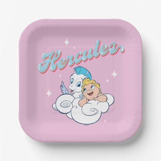 Baby Hercules and Pegasus on a Cloud Paper Plates Pappteller (Vorderseite)