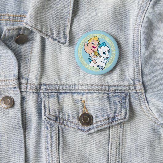 Baby Hercules Riding Pegasus Button (Beispiel)