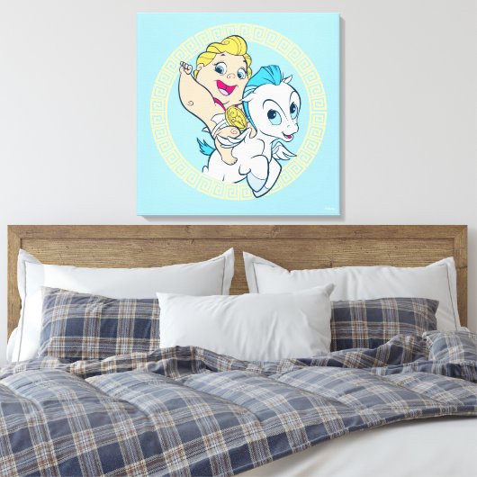 Baby Hercules Riding Pegasus Canvas Print Leinwanddruck (Insitu (Schlafzimmer))