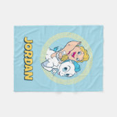 Baby Hercules Riding Pegasus Fleece Blanket (Vorderseite (Horizontal))