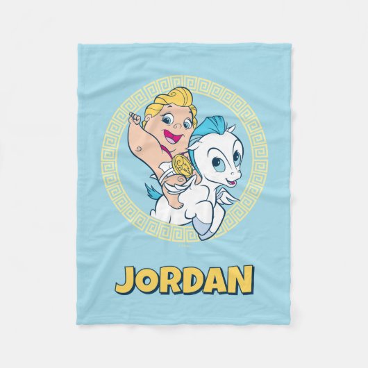 Baby Hercules Riding Pegasus Fleece Blanket (Vorderseite)