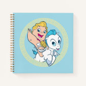 Baby Hercules Riding Pegasus Notebook Notizblock (Vorderseite)