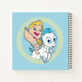 Baby Hercules Riding Pegasus Notebook Notizblock (Rückseite)
