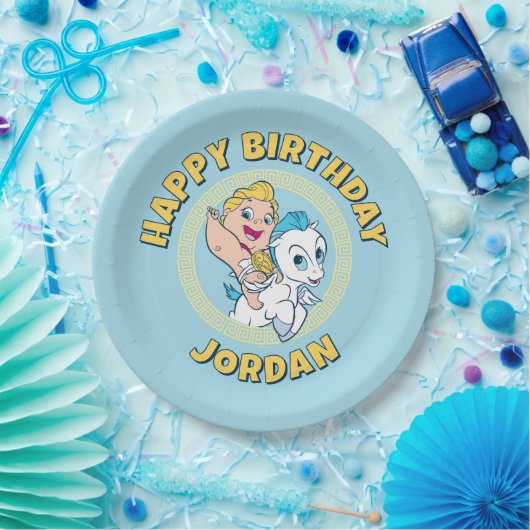 Baby Hercules Riding Pegasus Paper Plates Pappteller (Party)