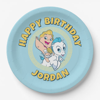 Baby Hercules Riding Pegasus Paper Plates Pappteller