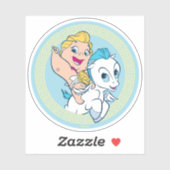 Baby Hercules Riding Pegasus Sticker (Blatt)