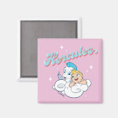 Baby Hercules und Pegasus auf einem Wolkenmagneten Magnet (Vorderseite/Rückseite)