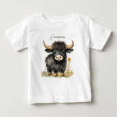 Baby Highland Cow Baby T-shirt (Vorderseite)
