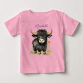 Baby Highland Cow Girl Baby T-shirt (Vorderseite)