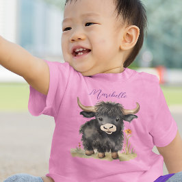 Baby Highland Cow Girl Baby T-shirt