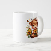 Baby Highland Cow Jumbo Tasse (Vorderseite Rechts)