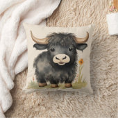 Baby Highland Cow Neutral Kissen (Decke)