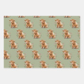 Baby Highland Cow Wrapping Paper Sheets Geschenkpapier Set (Vorderseite 2)