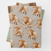 Baby Highland Cow Wrapping Paper Sheets Geschenkpapier Set (Beispiel)