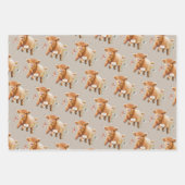 Baby Highland Cow Wrapping Paper Sheets Geschenkpapier Set (Vorderseite)