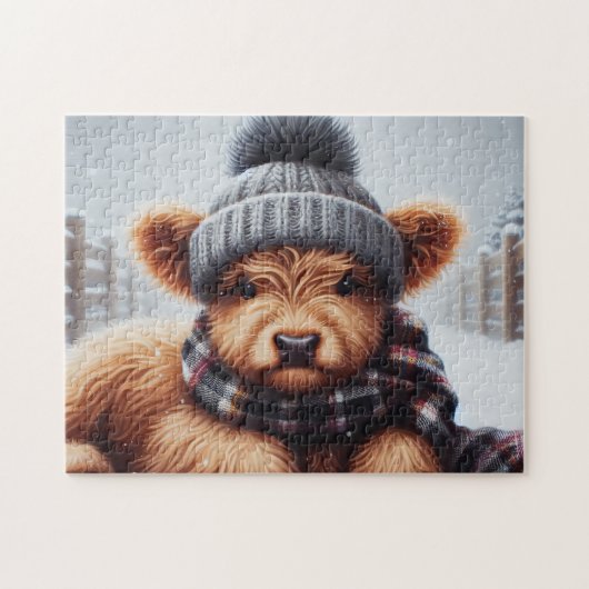 Baby Highland Kuh Puzzle (Horizontal)