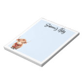 Baby Highland Longhorn Cow Notizblock (Rotiert)