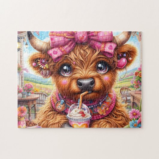 Baby Highland-Rind Puzzle (Horizontal)