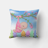 Baby - Hinterhof-Wurfs-Kissen Kissen (Rückseite)