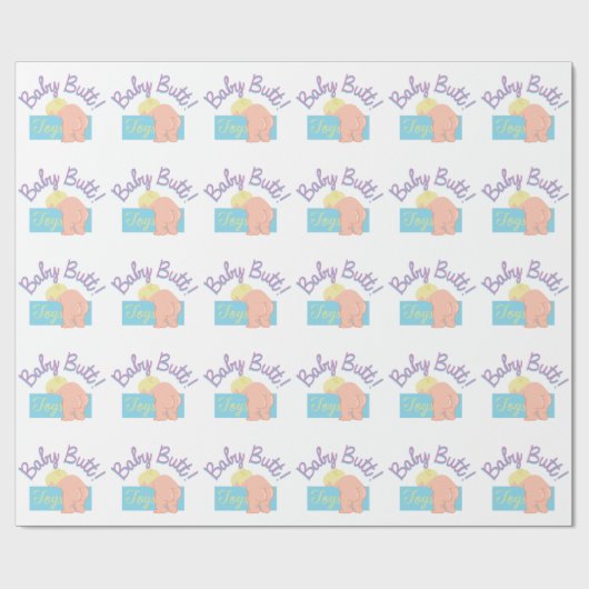 Baby-Hintern Geschenkpapier (Flach)