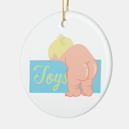 Baby Hintern Keramik Ornament (Links)