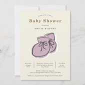 Baby Hinterns Illustration Baby Shower Einladung (Vorderseite)