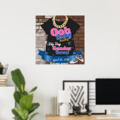 Baby-Hip-Hop-Geschlecht offenbart Party-Zeichen Poster (Heimbüro)