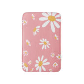 Baby Hippie Pink Daisy Bath Mat Badematte (Vorderseite Vertikal)