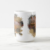 Baby Hippo Abstrakt Paint Spritzer Wildlife Kaffeetasse (Mittel)