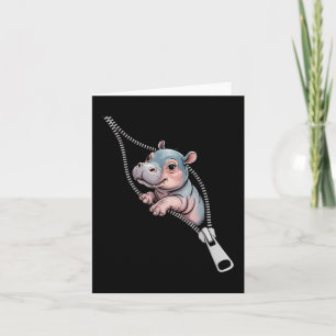 Baby Hippo aus einem Zipper Funny Costume Bo Karte