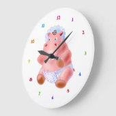 Baby Hippo Clock Große Wanduhr (Winkel)