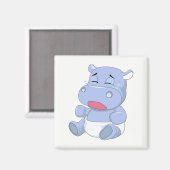 Baby Hippo Cry Magnet (Vorderseite/Rückseite)