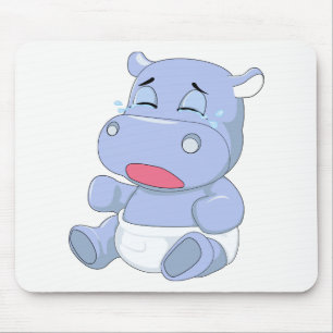 Baby Hippo Cry Mousepad