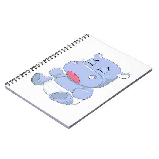 Baby Hippo Cry Notizblock (Linke Seite)