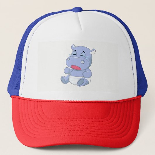 Baby Hippo Cry Truckerkappe (Vorderseite)